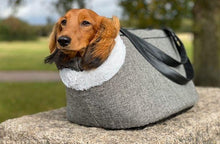 Load image into Gallery viewer, FLOYD - Grey Linen Fleece Dog Bag Carrier
