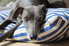 Load image into Gallery viewer, FRANCES - Vintage Stripe Linen Cushion Dog Bed