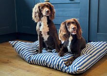 Load image into Gallery viewer, FRANCES - Vintage Stripe Linen Cushion Dog Bed